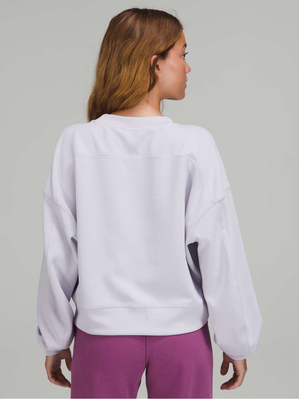 Lululemon Softstreme Perfectly Oversized Cropped Crew - Faint Lavender